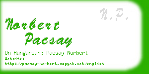 norbert pacsay business card